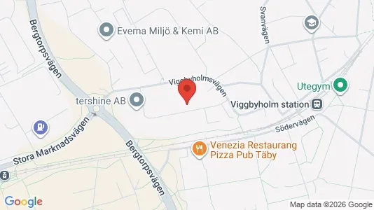 Industrilokaler att hyra i Täby - kort over placeringen