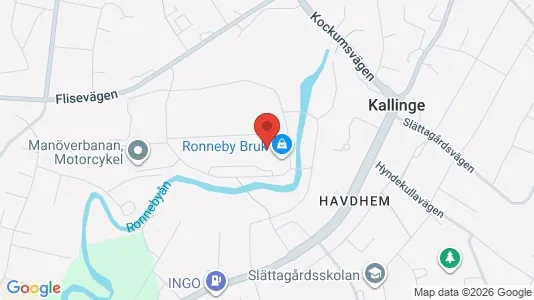 Industrilokaler att hyra i Ronneby - kort over placeringen