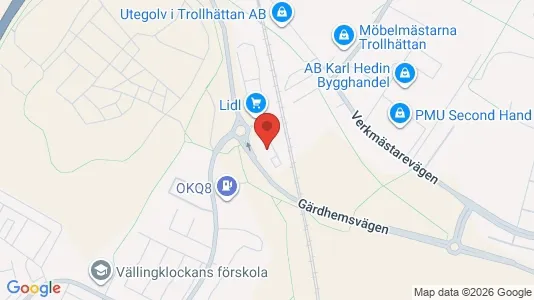 Lagerlokaler att hyra i Trollhättan - Bild från Google Street View