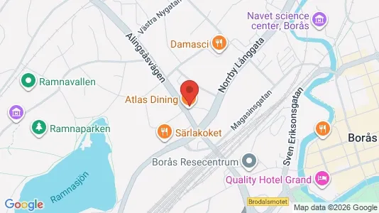 Lagerlokaler att hyra i Borås - kort over placeringen