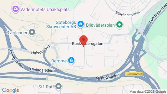 Lagerlokaler att hyra i Västra hisingen - kort over placeringen
