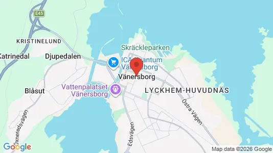 Lagerlokaler att hyra i Vänersborg - kort over placeringen