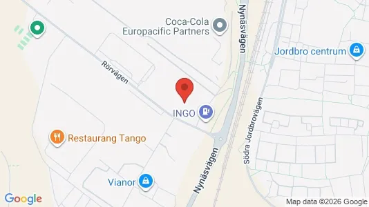 Industrilokaler att hyra i Haninge - kort over placeringen