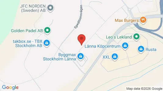 Industrilokaler att hyra i Huddinge - kort over placeringen