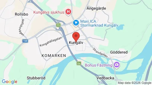 Industrilokaler att hyra i Kungälv - kort over placeringen