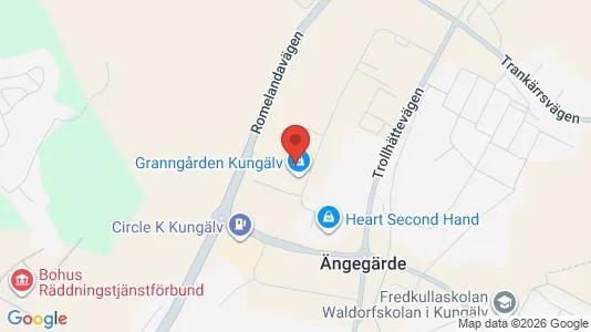 Industrilokaler att hyra i Kungälv - kort over placeringen