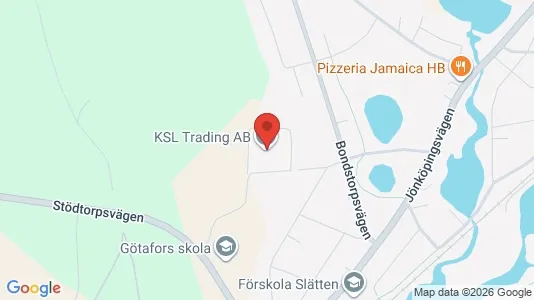Industrilokaler att hyra i Vaggeryd - kort over placeringen