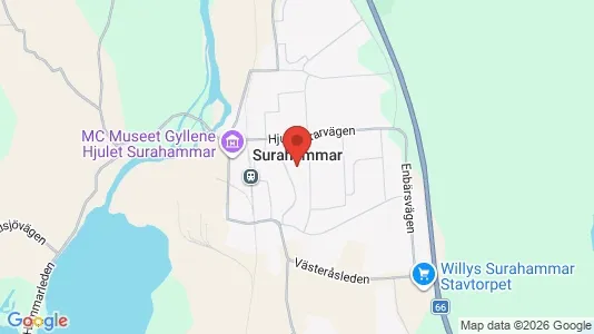Butikslokaler att hyra i Surahammar - kort over placeringen