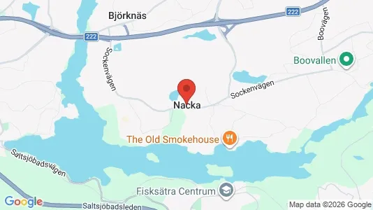 Industrilokaler att hyra i Nacka - kort over placeringen