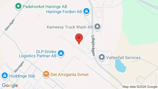 Industrilokaler att hyra i Haninge - kort over placeringen