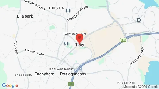 Industrilokaler att hyra i Täby - kort over placeringen