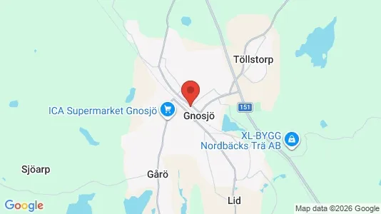 Industrilokaler till försäljning i Gnosjö - kort over placeringen