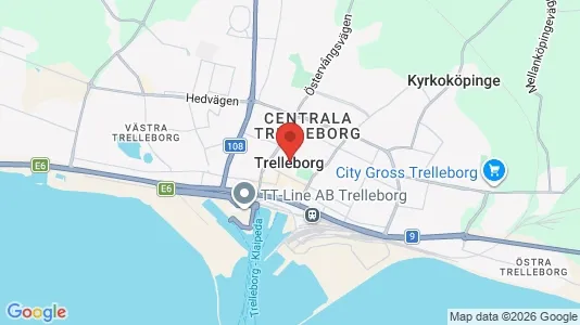 Industrilokaler till försäljning i Trelleborg - kort over placeringen