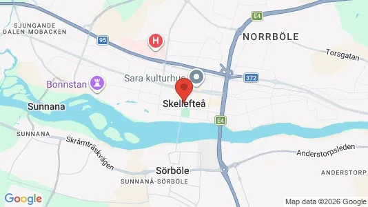 Industrilokaler till försäljning i Skellefteå - kort over placeringen