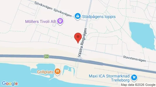 Industrilokaler till försäljning i Trelleborg - kort over placeringen