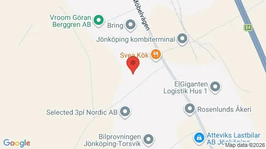 Industrilokaler att hyra i Jönköping - kort over placeringen