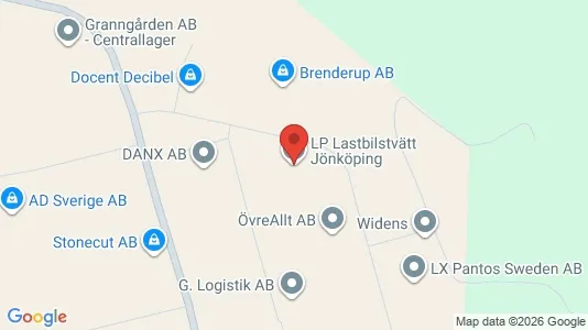 Industrilokaler att hyra i Jönköping - kort over placeringen