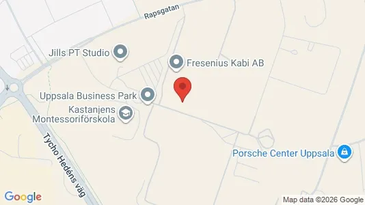 Industrilokaler att hyra i Uppsala - kort over placeringen