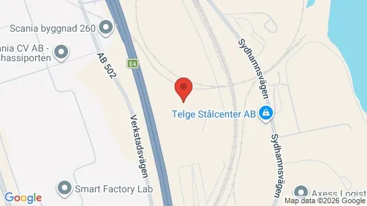 Industrilokaler att hyra i Södertälje - kort over placeringen