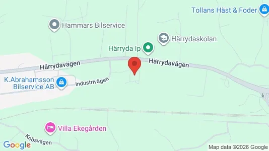 Industrilokaler att hyra i Härryda - kort over placeringen