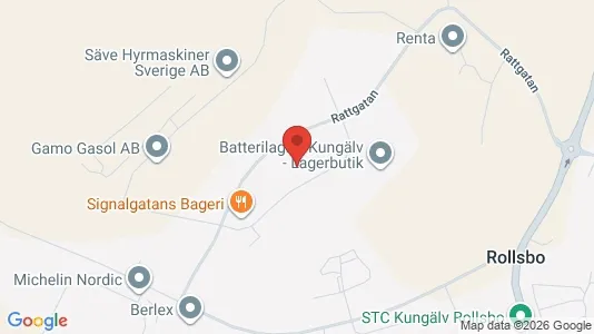 Lagerlokaler att hyra i Kungälv - Bild från Google Street View