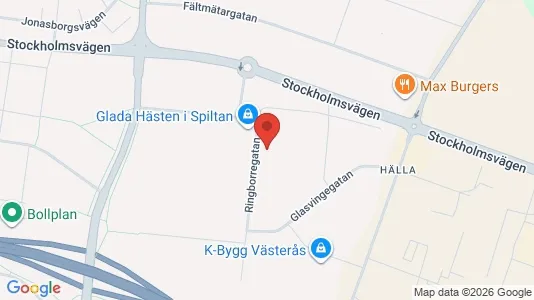 Industrilokaler att hyra i Västerås - kort over placeringen