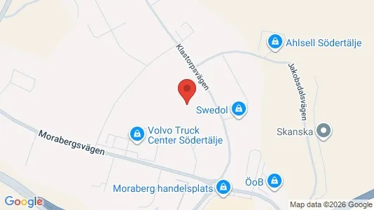 Industrilokaler att hyra i Södertälje - kort over placeringen