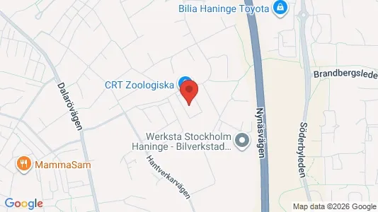 Industrilokaler att hyra i Haninge - kort over placeringen