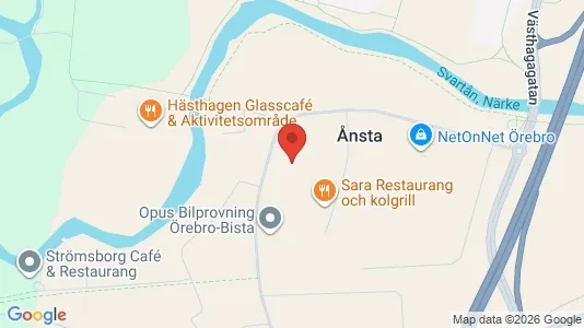 Industrilokaler att hyra i Örebro - kort over placeringen
