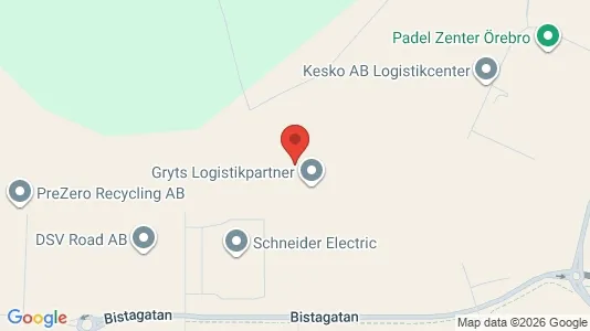 Industrilokaler att hyra i Örebro - kort over placeringen