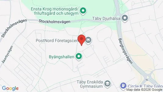 Industrilokaler att hyra i Täby - kort over placeringen