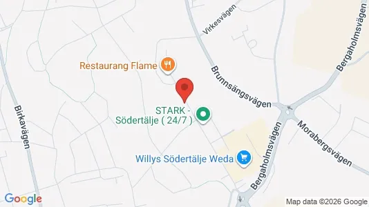 Industrilokaler att hyra i Södertälje - kort over placeringen