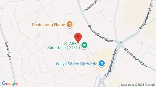Industrilokaler att hyra i Södertälje - kort over placeringen
