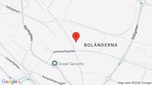 Industrilokaler att hyra i Uppsala - kort over placeringen