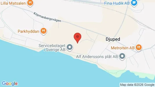 Industrilokaler att hyra i Hudiksvall - kort over placeringen
