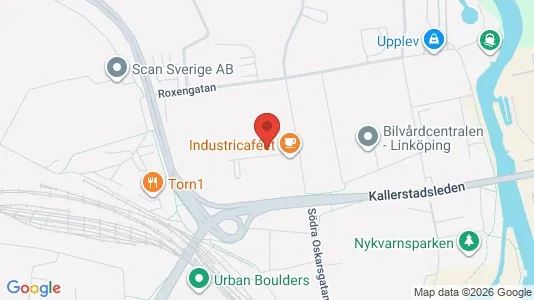Industrilokaler att hyra i Linköping - kort over placeringen