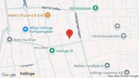 Industrilokaler att hyra i Vellinge - kort over placeringen