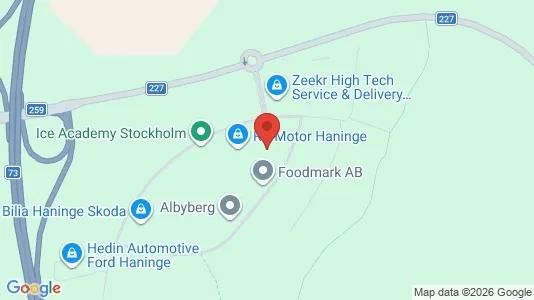 Industrilokaler att hyra i Haninge - kort over placeringen