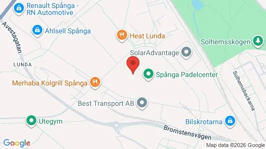 Industrilokaler att hyra i Västerort - kort over placeringen