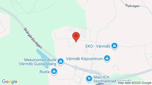 Industrilokaler att hyra i Värmdö - kort over placeringen