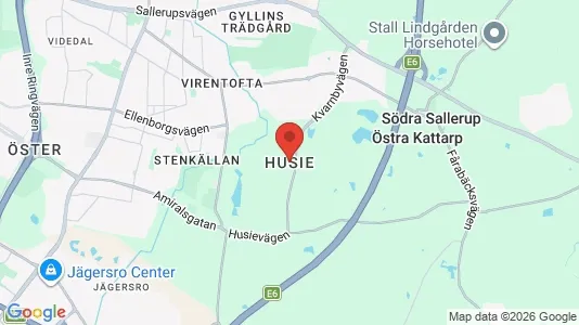 Industrilokaler att hyra i Husie - kort over placeringen