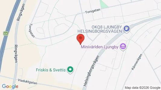 Industrilokaler att hyra i Ljungby - kort over placeringen