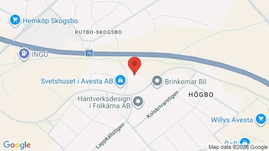 Industrilokaler att hyra i Avesta - kort over placeringen