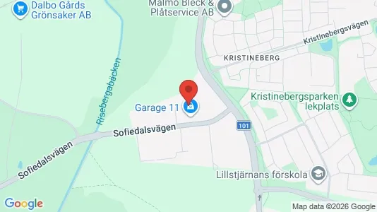Industrilokaler att hyra i Oxie - kort over placeringen