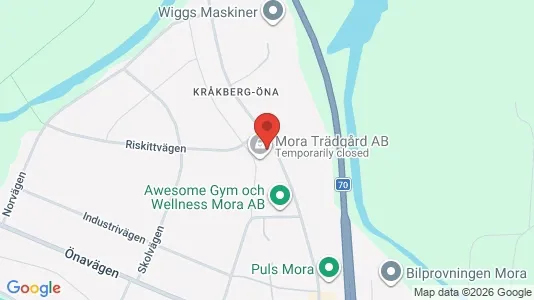 Industrilokaler att hyra i Mora - kort over placeringen