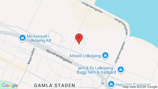 Industrilokaler att hyra i Lidköping - kort over placeringen