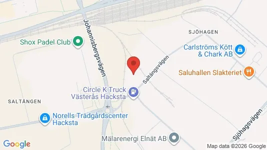 Industrilokaler att hyra i Västerås - kort over placeringen