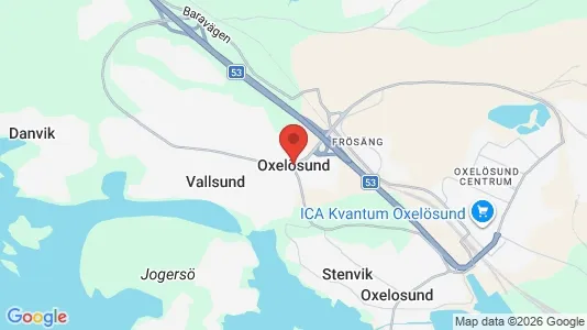 Industrilokaler att hyra i Oxelösund - kort over placeringen