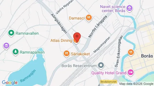 Lagerlokaler att hyra i Borås - kort over placeringen