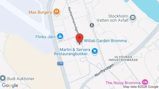 Industrilokaler att hyra i Västerort - kort over placeringen